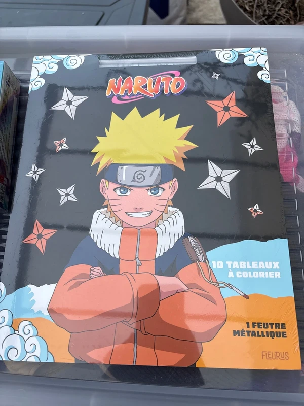 10 tableaux à colorier et 1 feutre Naruto