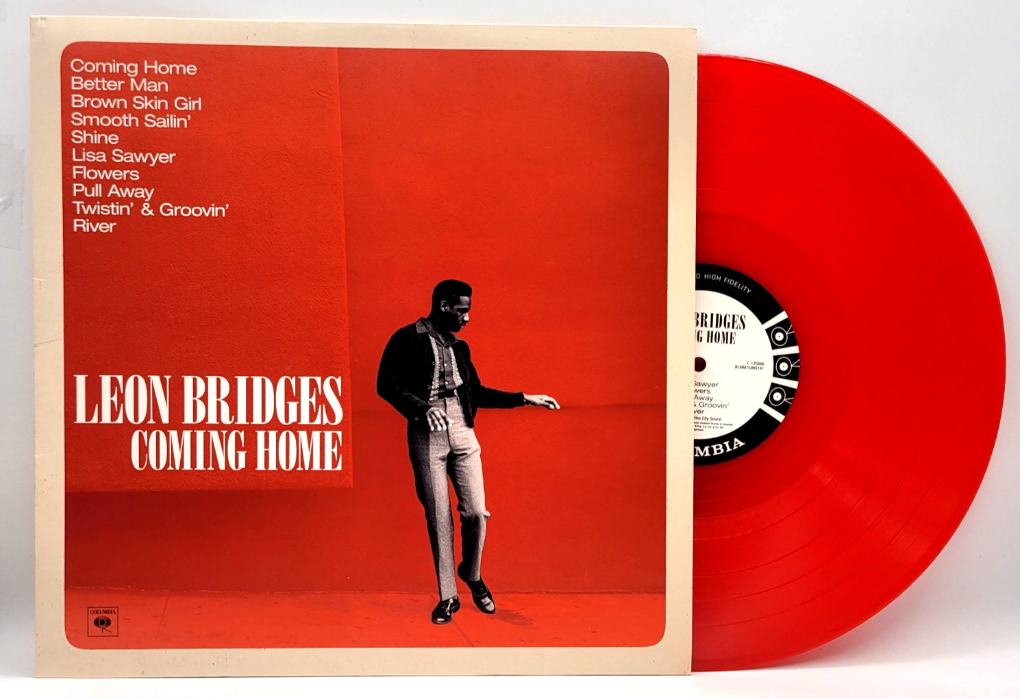 LEON BRIDGES - COMING HOME - SOUL FUNK LP RECORD TRANSLUCENT RED VINYL