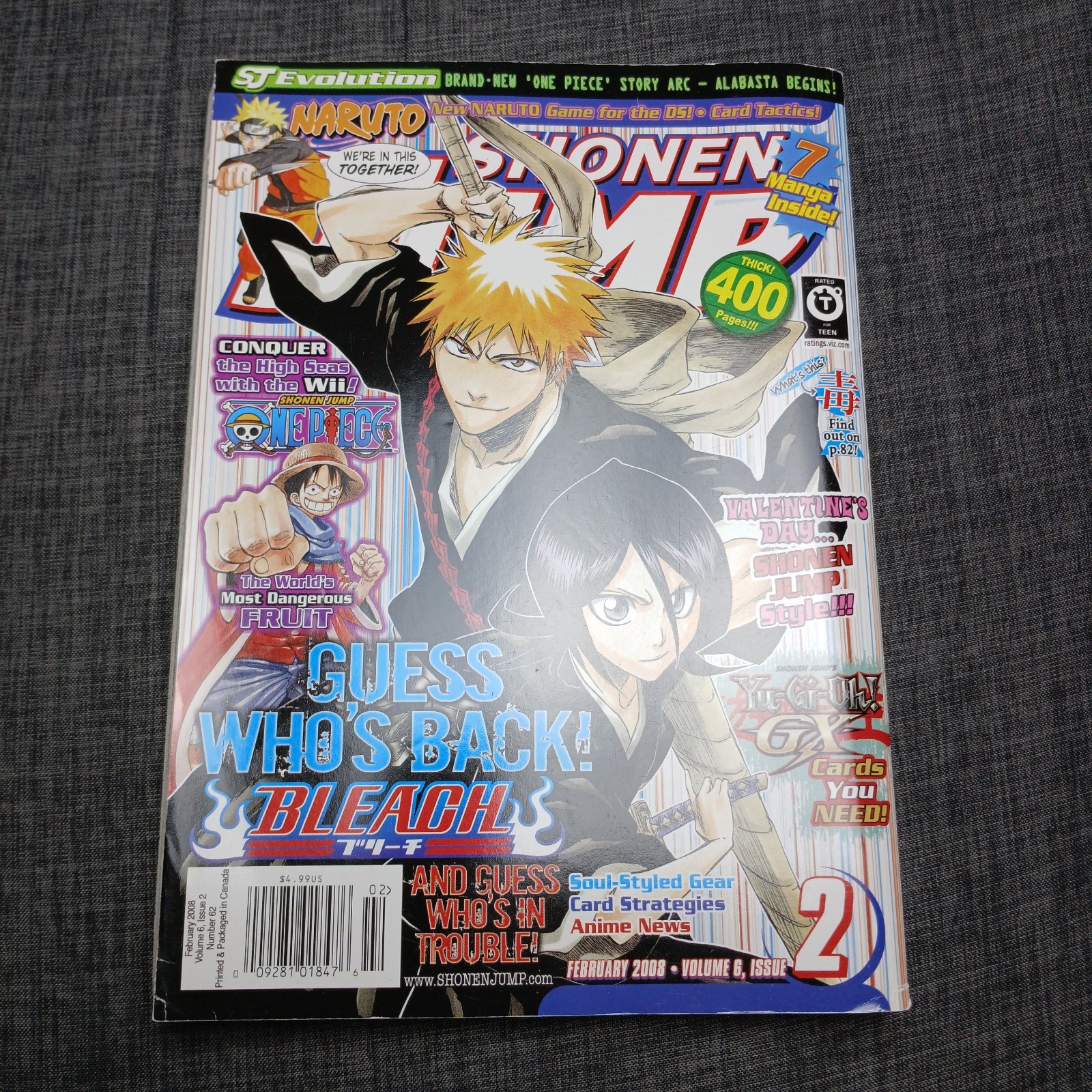 Shonen Jump Manga Bleach Febbraio 2008 Volume 6 Numero 2 Adesivi (No Card) TA
