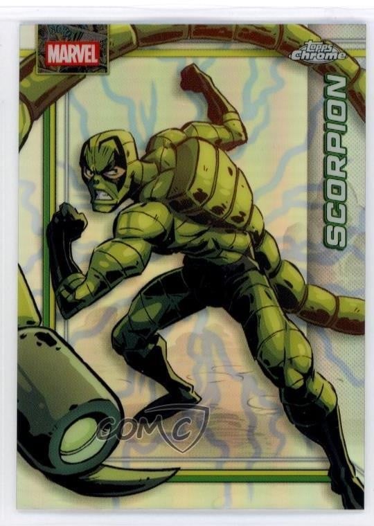 2026 Topps Chrome Marvel Comics Storm's Lightning rifrattore Scorpion #147 8d2
