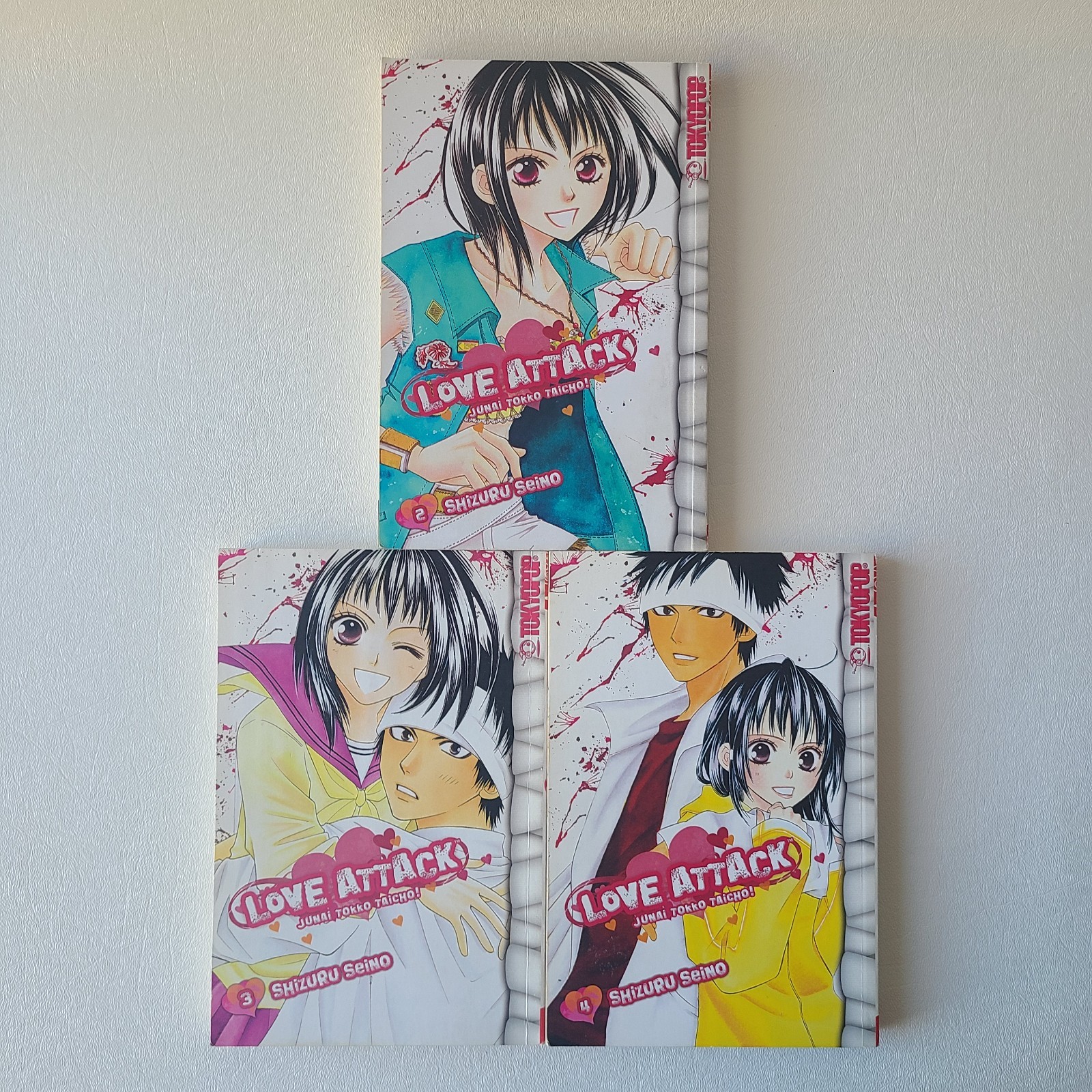Love Attack Junai Tokko Taicho! Vol 2, 3, 4 Shojo Manga Inglese di Shizuru Seino