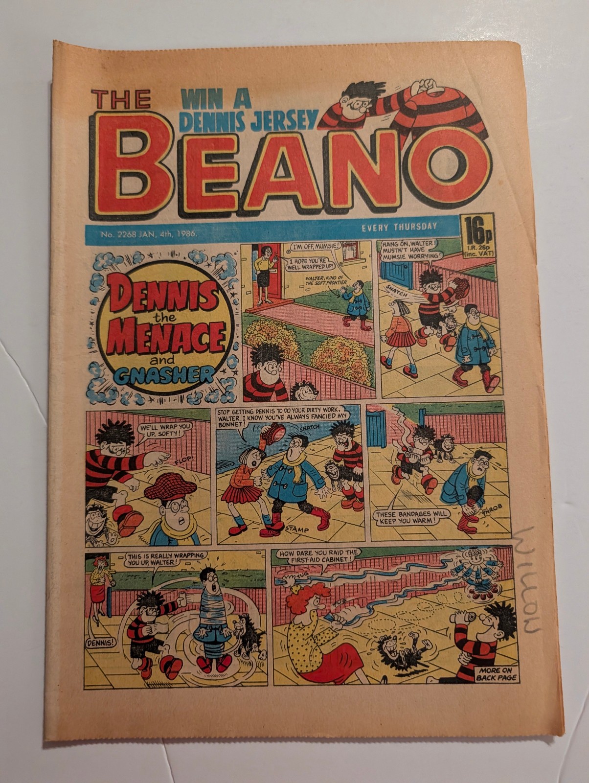 Beano Comic No 2268, January 4th 1986.