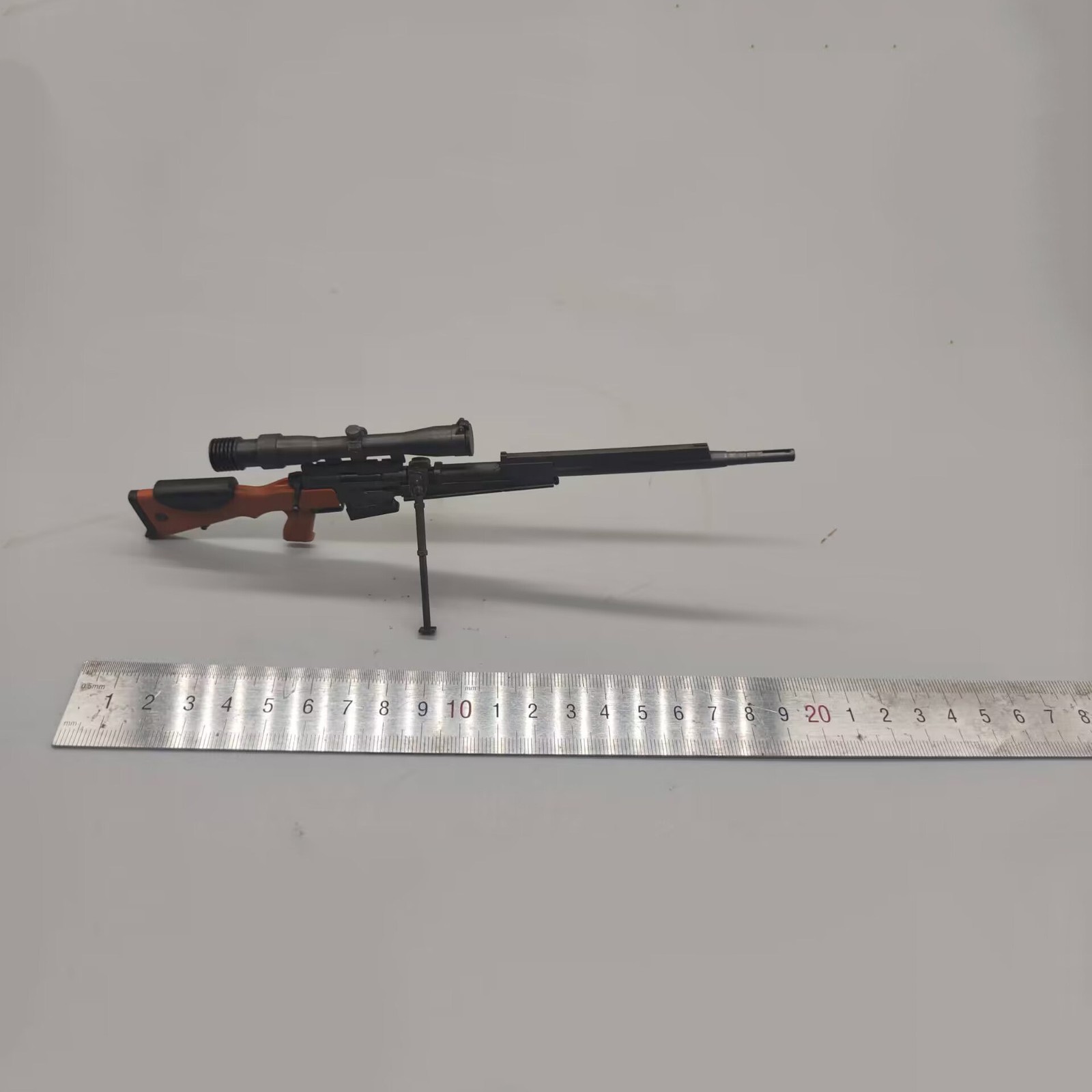 Modellino pistola fucile cecchino FR-F2 francese 1:6 stampato in 3D per action figure giocattolo 12"
