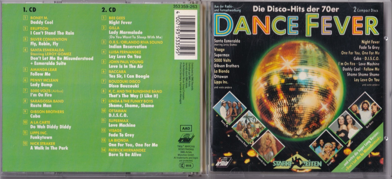 RAR - DANCE FEVER - DCD - DIE DISCO HITS DER 70ER - 1988 - 26 HITS - MINT