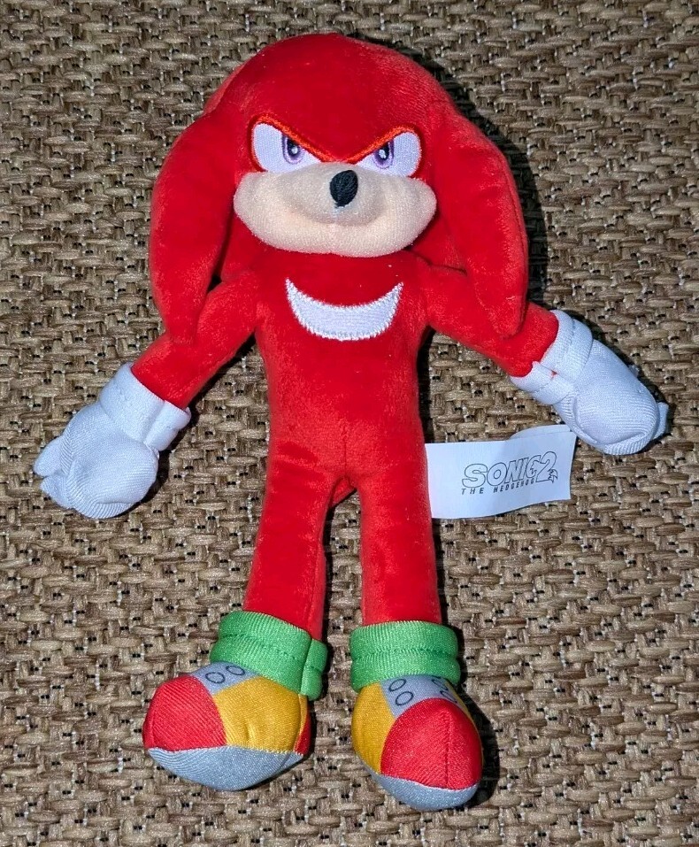 Sonic 2 The Hedgehog Knuckles Echidna Plush Figure 9" Toy Plushy Red Sega Games