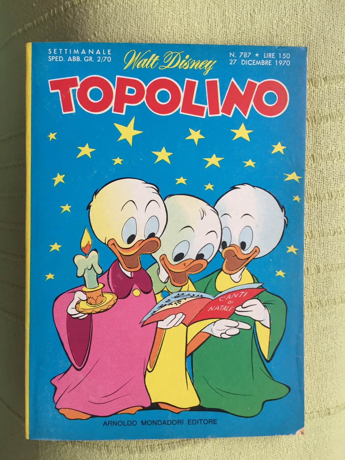TOPOLINO N° 787 - 27 DICEMBRE 1970, CON I BOLLINI. OTTIMO+++
