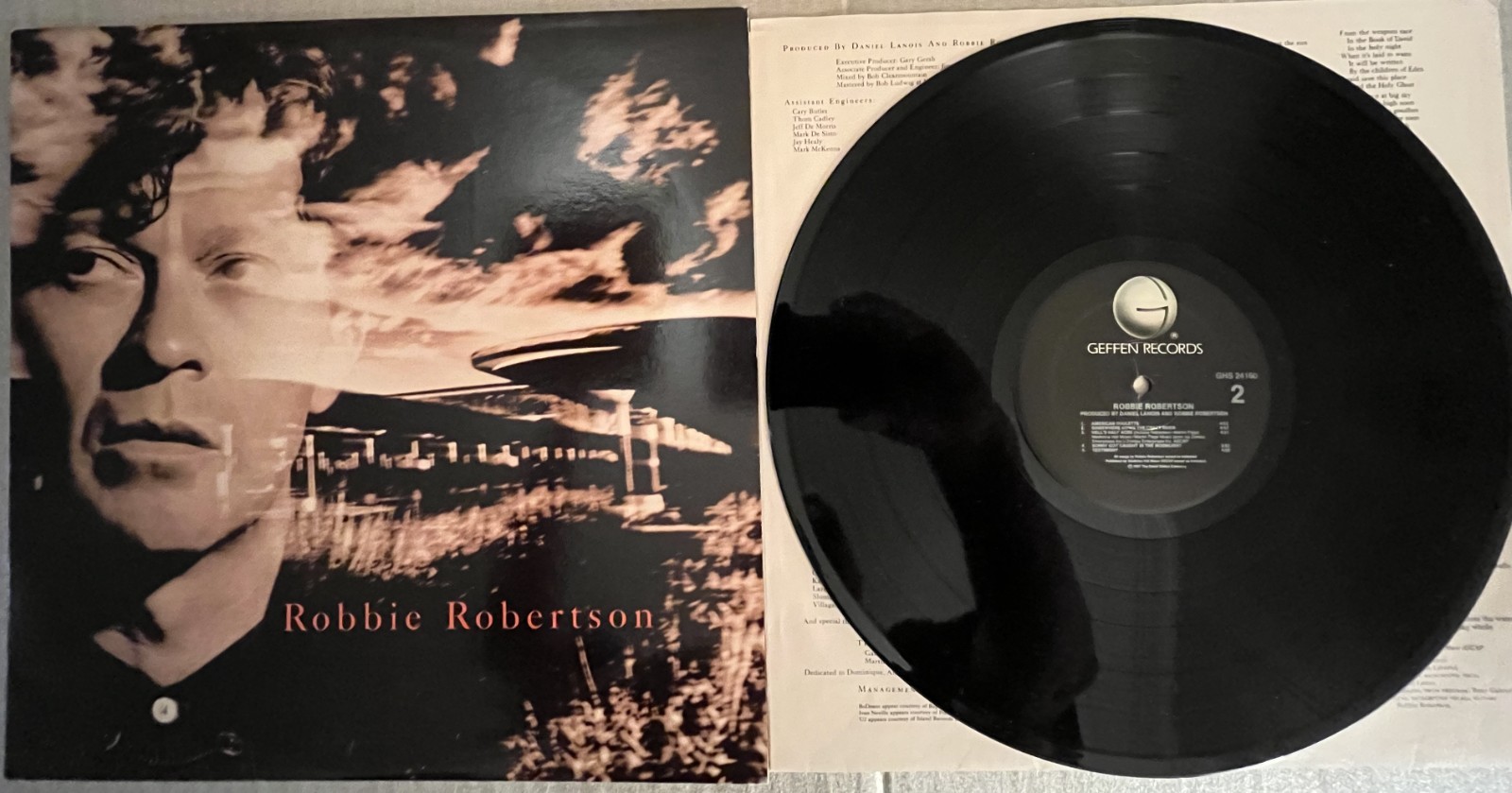 ROBBIE ROBERTSON S/T 1987 GEFFEN GHS 24160 VG+