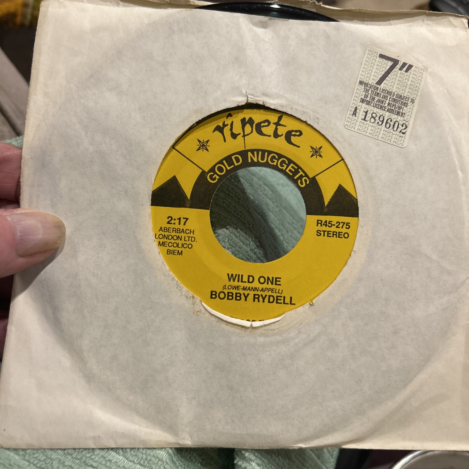 BOBBY RYDELL - Wild One / Volare 1990 7” Vinyl Single Record Ripete R45-275 Ex