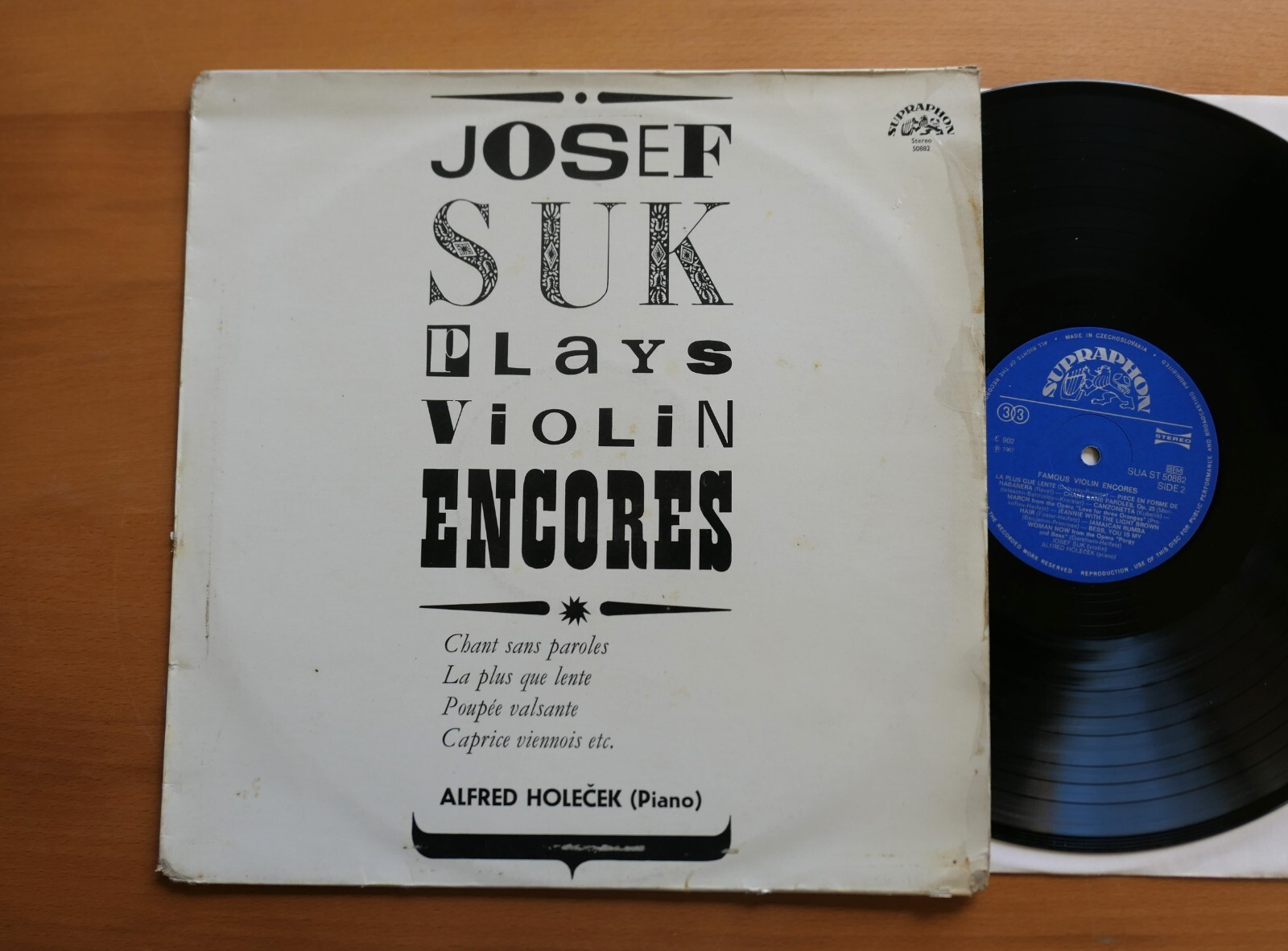 SUA ST 50882 Josef Suk Plays Violin Encores 1967 Supraphon Stereo LP