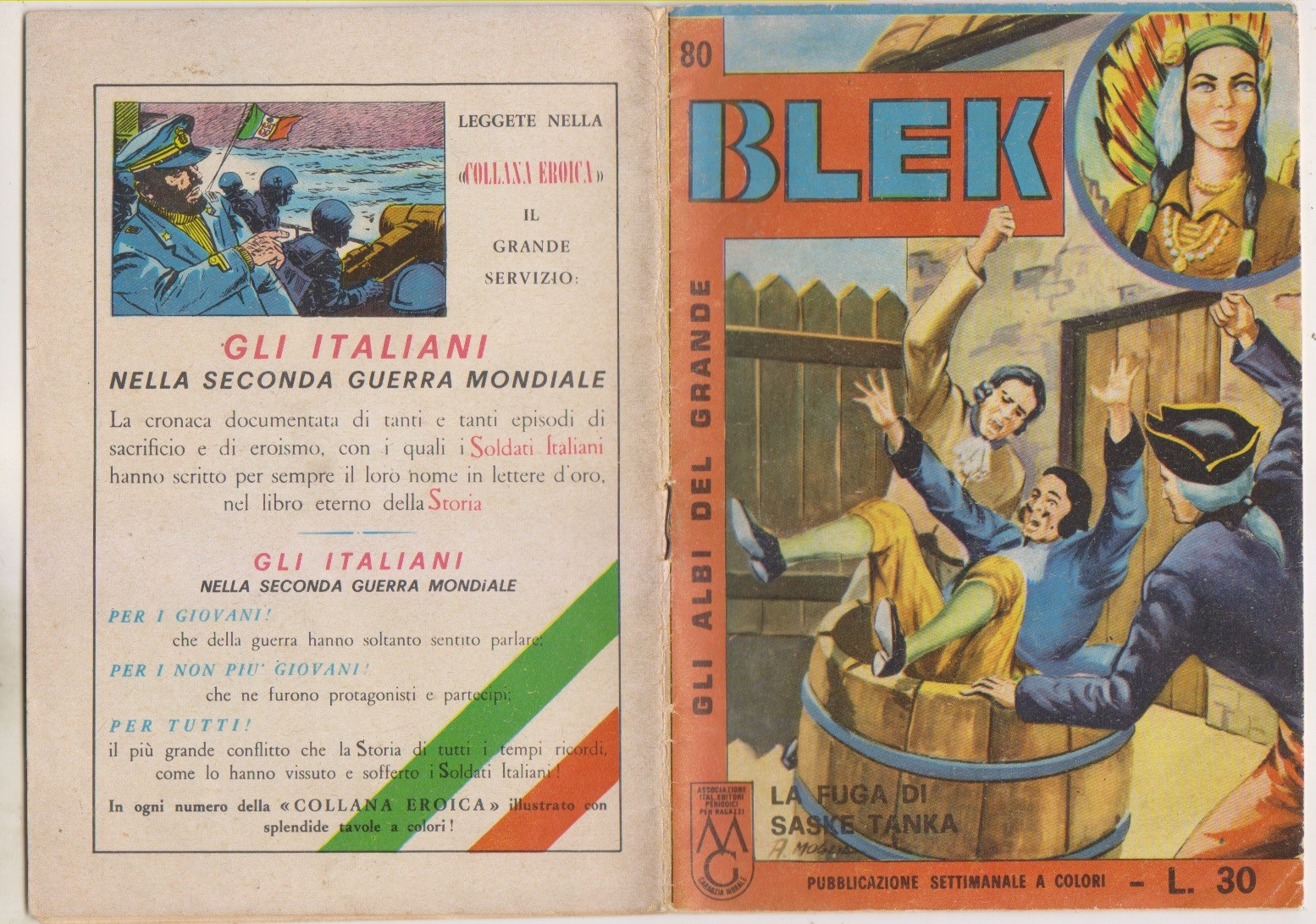 Gli albi del grande BLEK N. 80 ed. Dardo Gennaio 1965 
