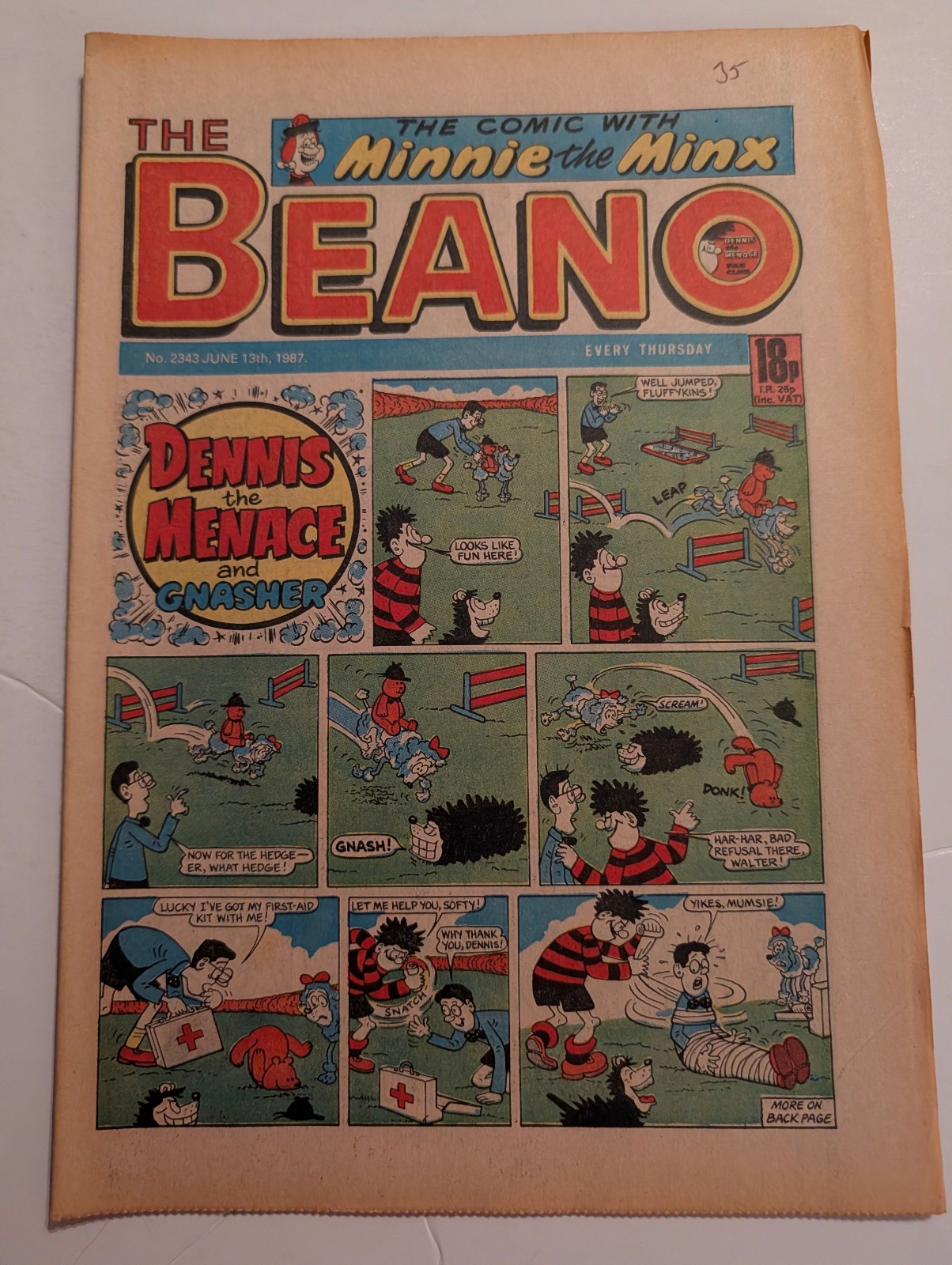Beano Comic No 2343 June 13th 1987.
