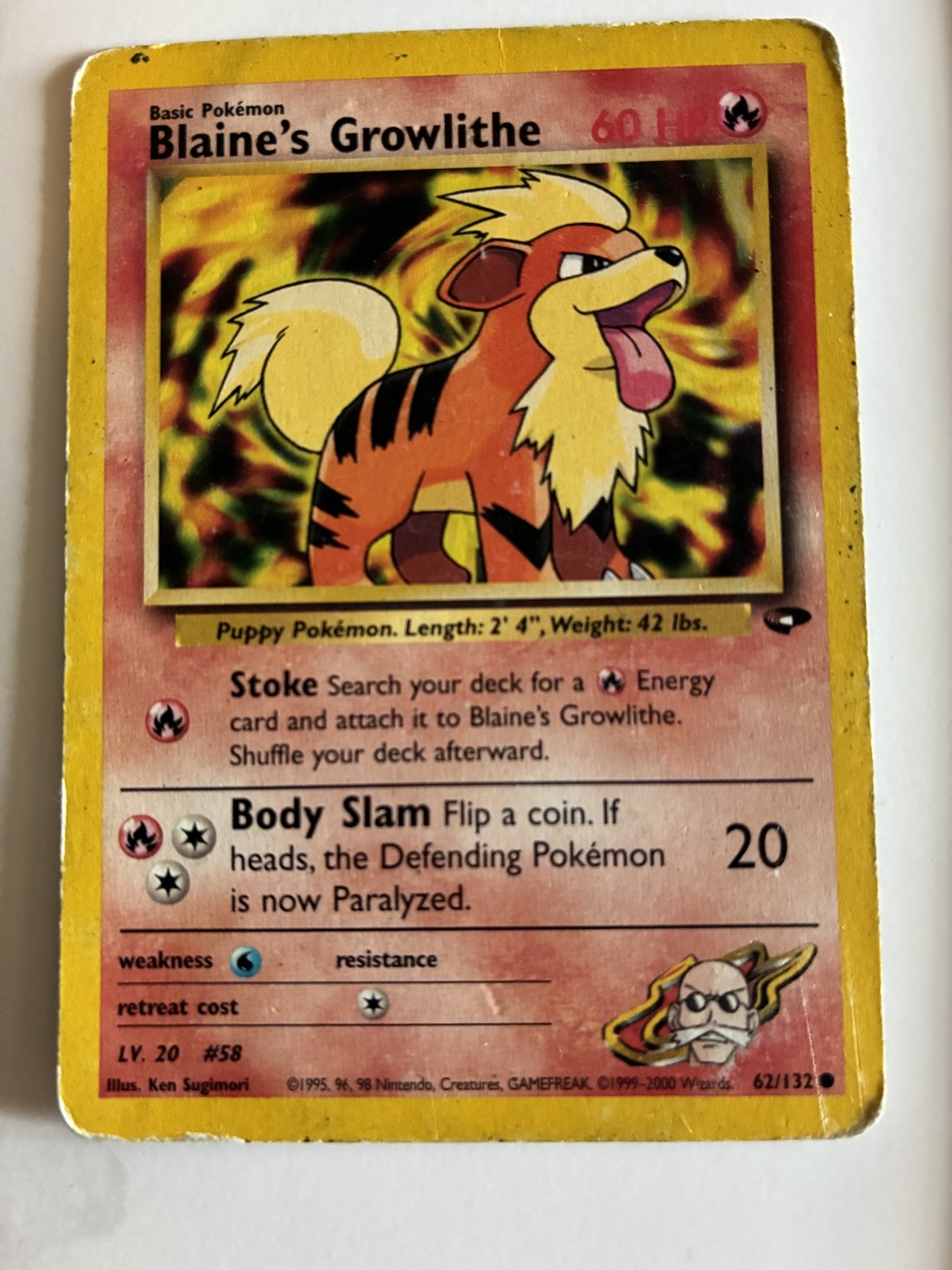 Blaine's Growlithe 62/132 Gym Challenge regolare