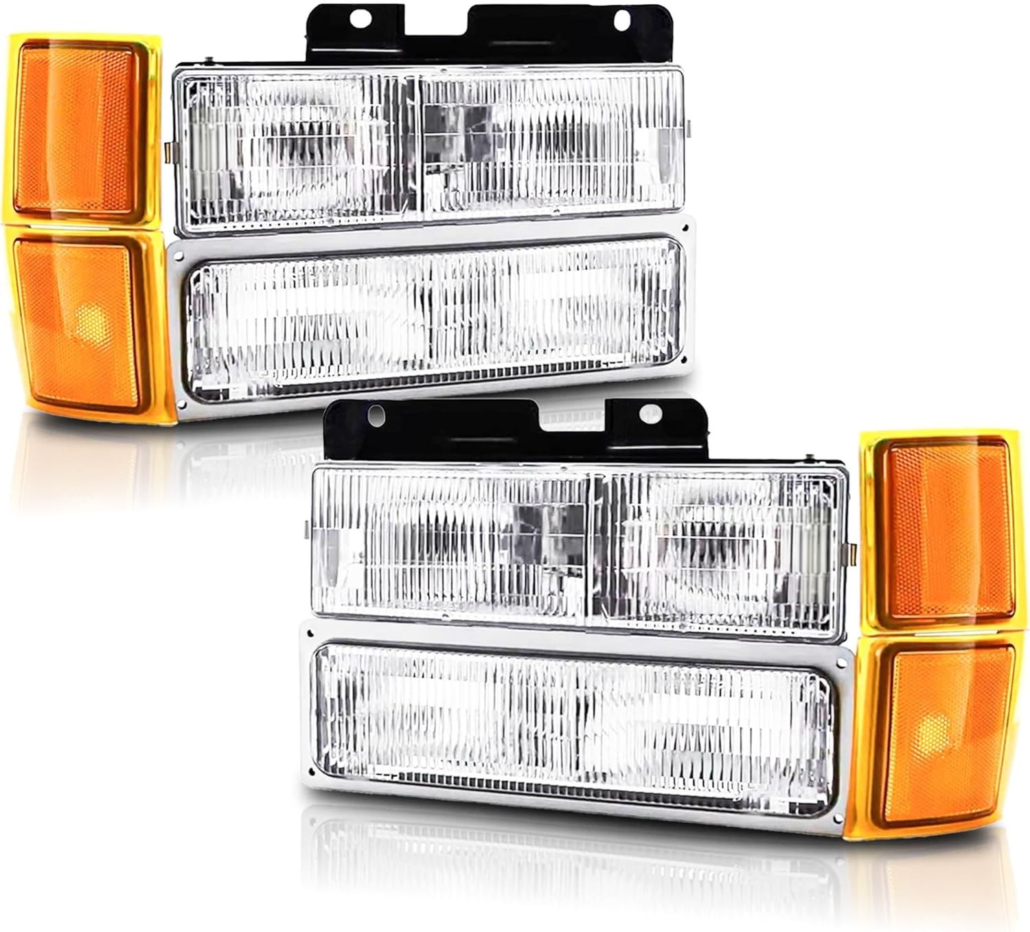 Gruppo Fari Compatibile Con 1994 1995 1996 1997 1998 OBS Chevy Silver...