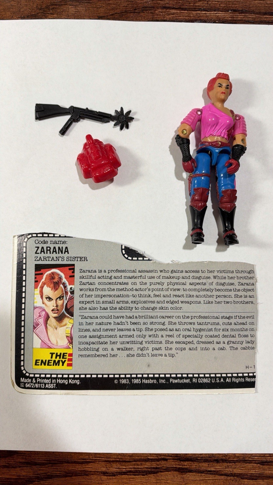 Zarana V1 100% Complete G.I. Joe 1986 Hasbro Action Figure 1