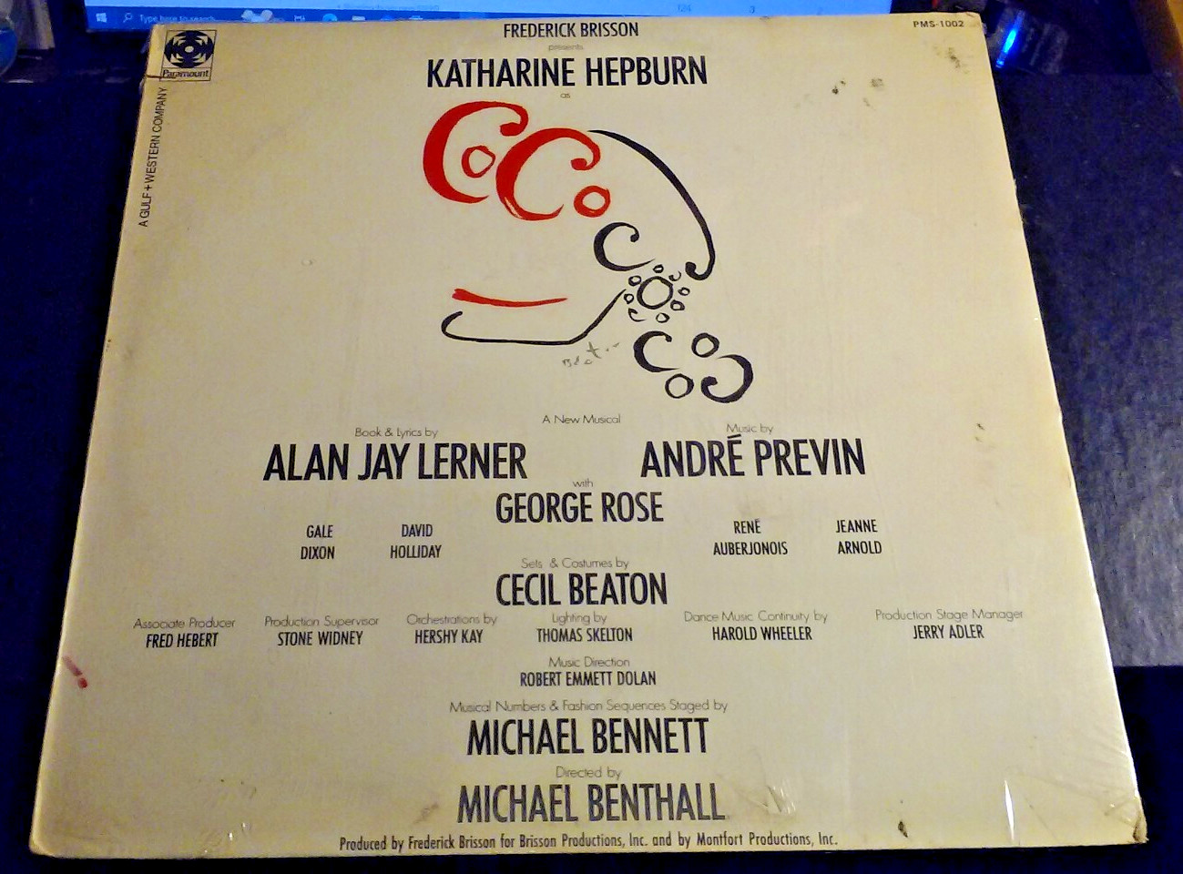 COCO ORIGINAL CAST RECORDING Katherine Hepburn Paramount 33 LP Factory Sealed NM