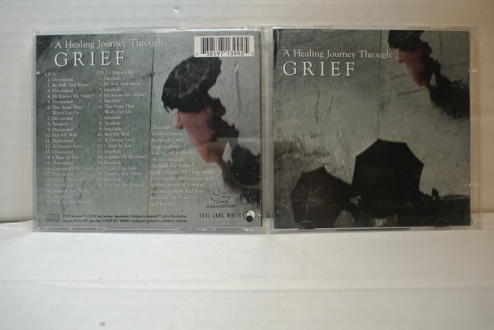 MARANTHA SOUL CORE MUSIC - 2CD - A HEALING JOURNEY THROUGH GRIEF - LIKE NEW