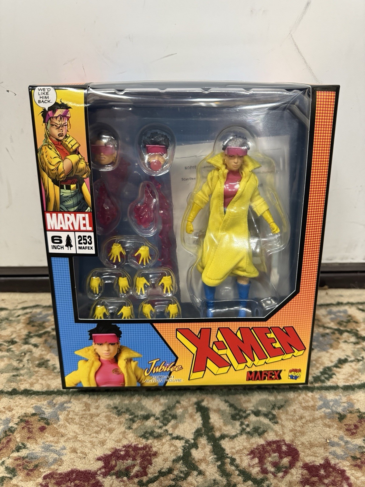 Figurina X-MEN versione MAFEX JUBILEE COMIC n. 253 MEDICOM nuovo sigillato