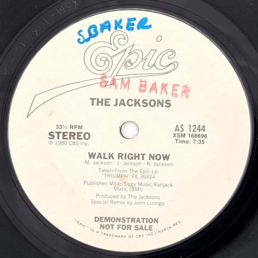 THE JACKSONS - WALK RIGHT NOW  - SOUL 12' / *PROMO*