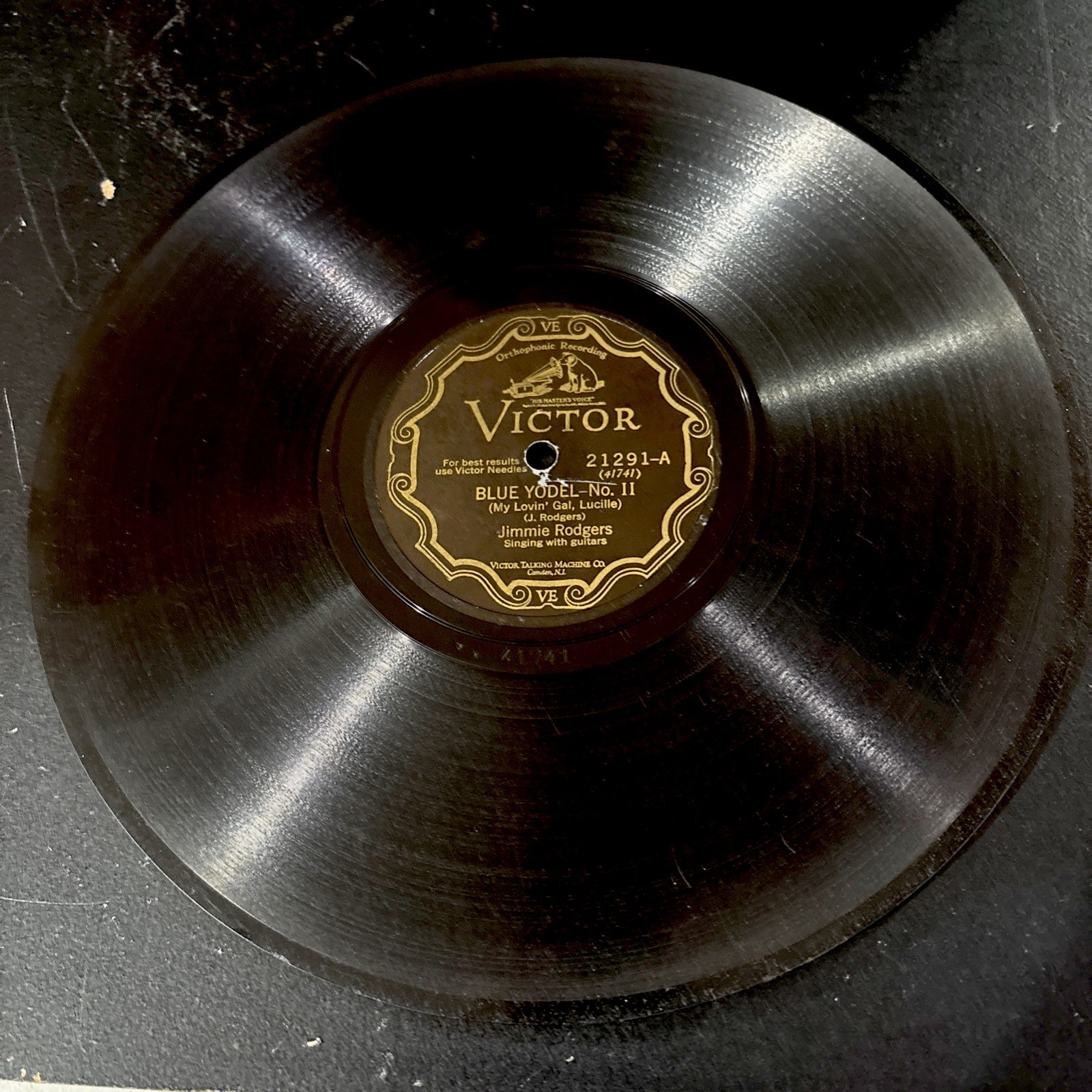 Vintage Victor 78 Rpm Record Blue Yodel No. 11 Jimmie Rogers 31291 VF+