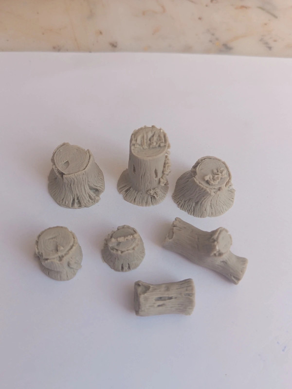 1/35 resina troncos árbol 7 piezas