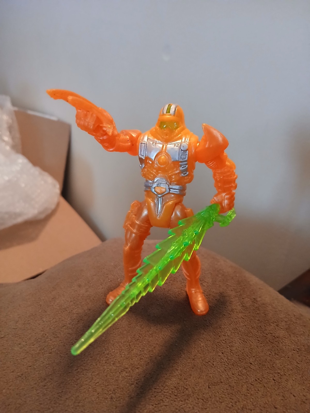 CHAP MEI Stellar Force ROBOTIC WARRIOR 4.5" Figure Orange Green Energy Sword