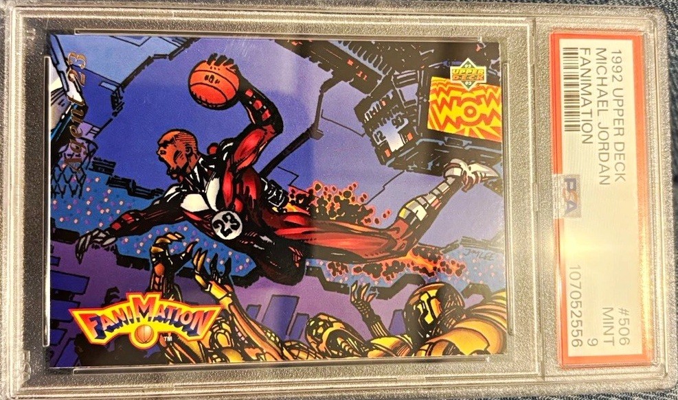 1992 UPPER DECK FANIMATION MICHAEL JORDAN #506 - PSA MINT 9 **HOT ITEM**