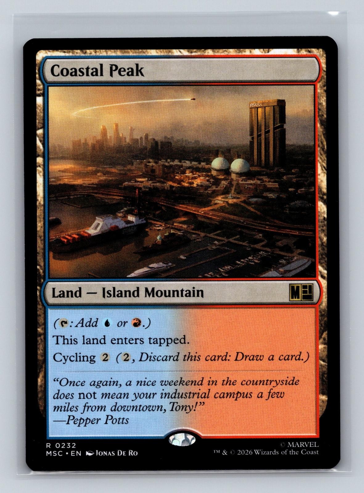 Coastal Peak 232 Rare Commander: Marvel Super Heroes Magic: The Gathering NM