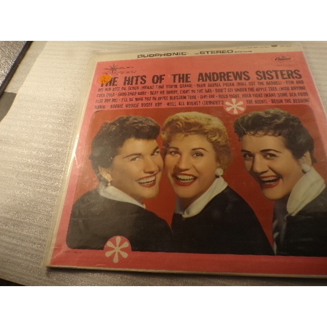 The Hits of The Andrews Sisters Vinyl LP Capitol Records Duophonic DT-1924 Swing