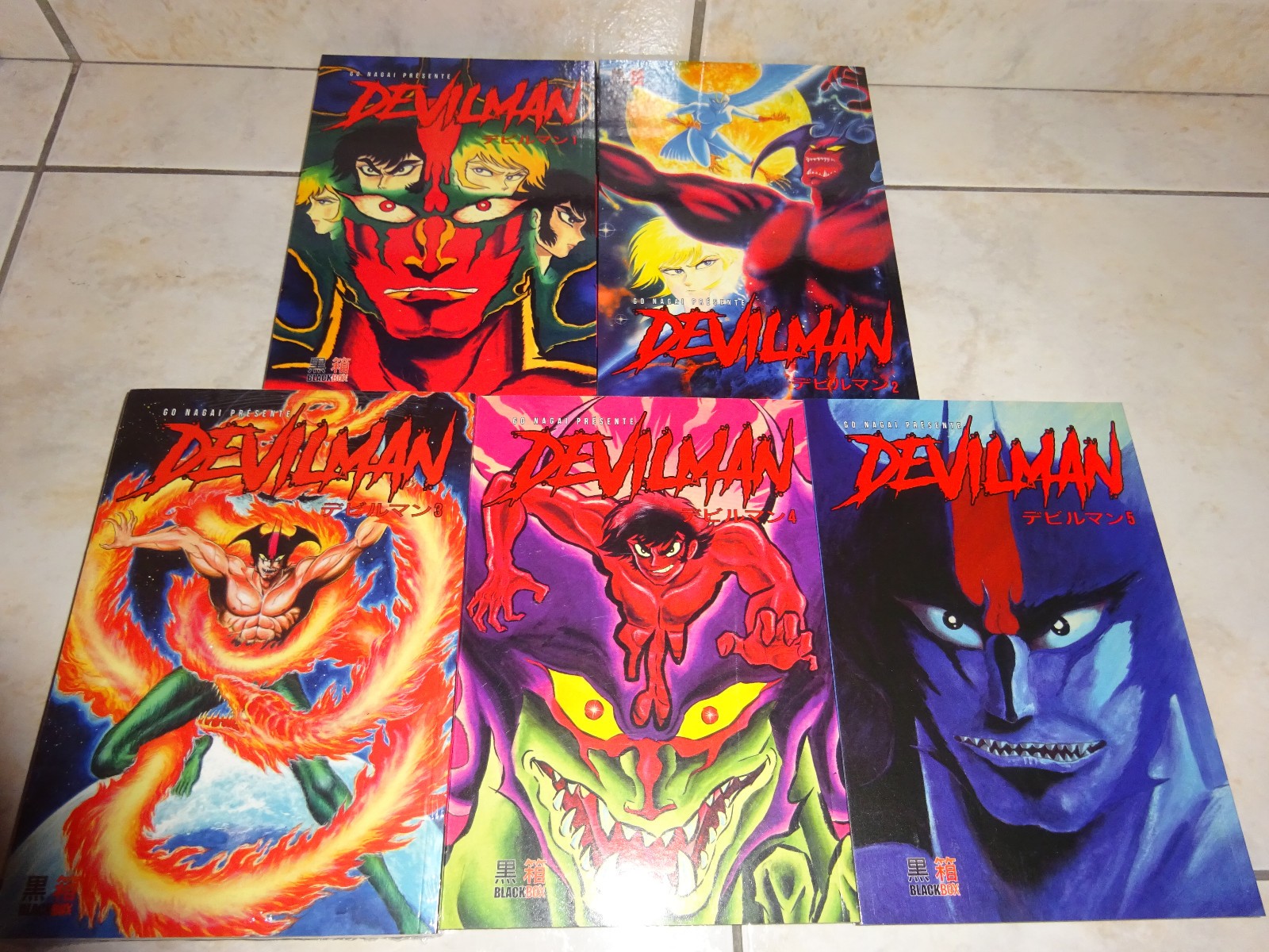 Intégrale DEVILMAN 5 TOMES Edition BLACKBOX - GO NAGAI MANGAKA GOLDORAK RARE