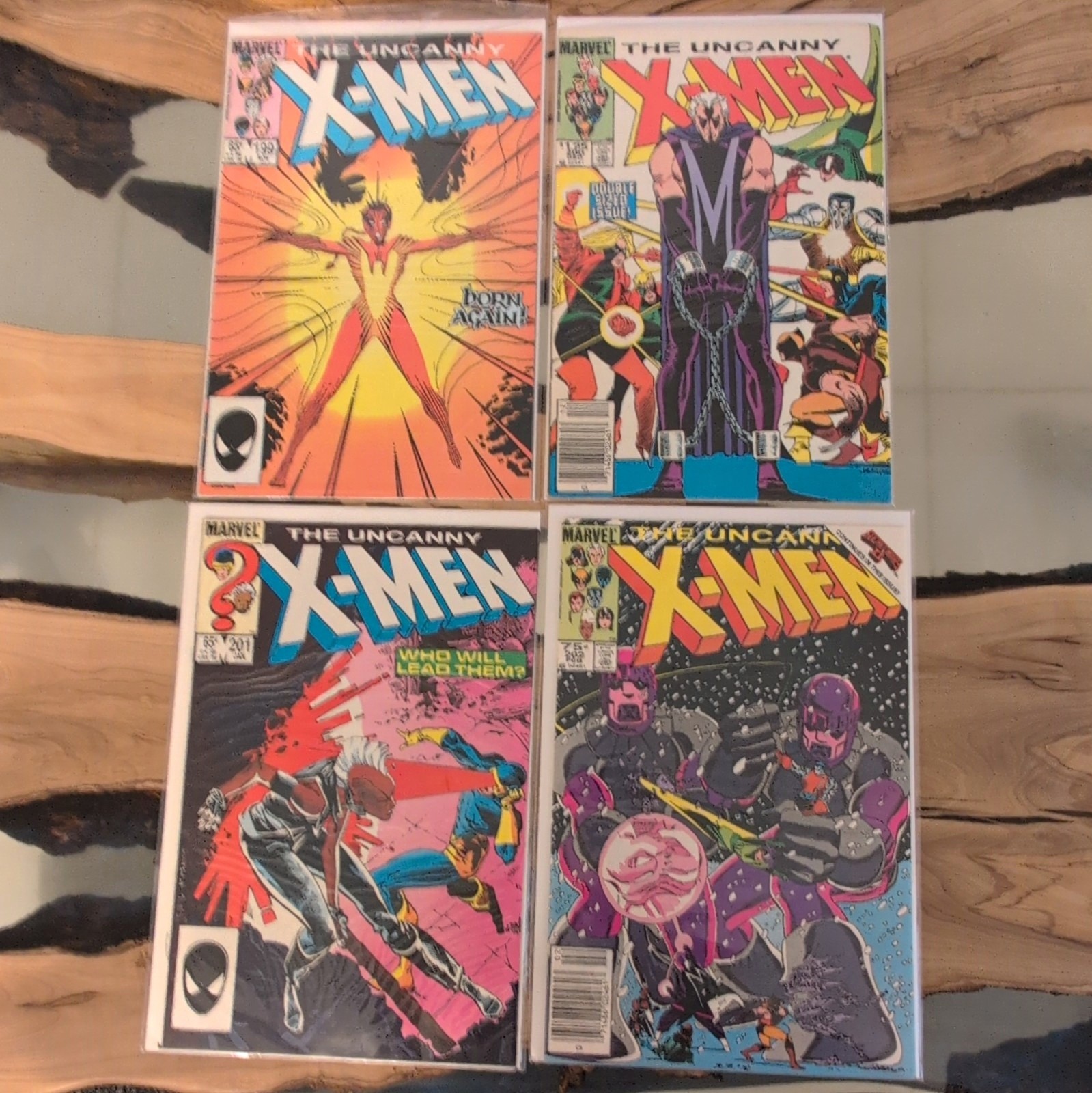 Marvel The Uncanny X-Men Comic Lot #199 #200 #201 #202 1986 Copper Age