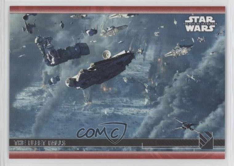 2020 Topps Star Wars L'ascesa di Skywalker Serie 2 Rosso 48/199 Millennium Falcon s1i