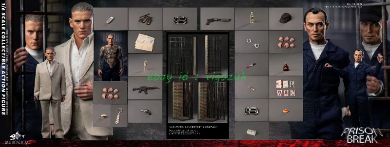 FISH BONE TOYS 1/6 FB-Z024 Prison Break Michael + T-Bag Action Figure Model