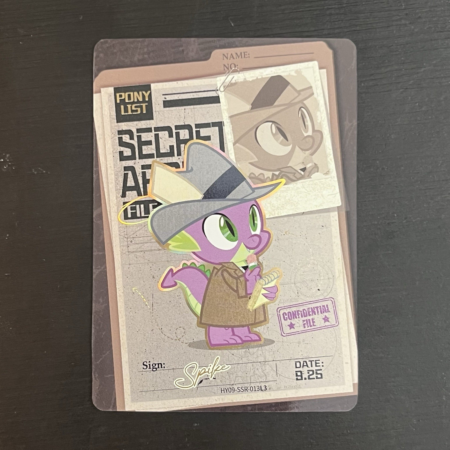 My Little Pony Spike Pony List file agente segreto HY09-SSR-013L3 2025