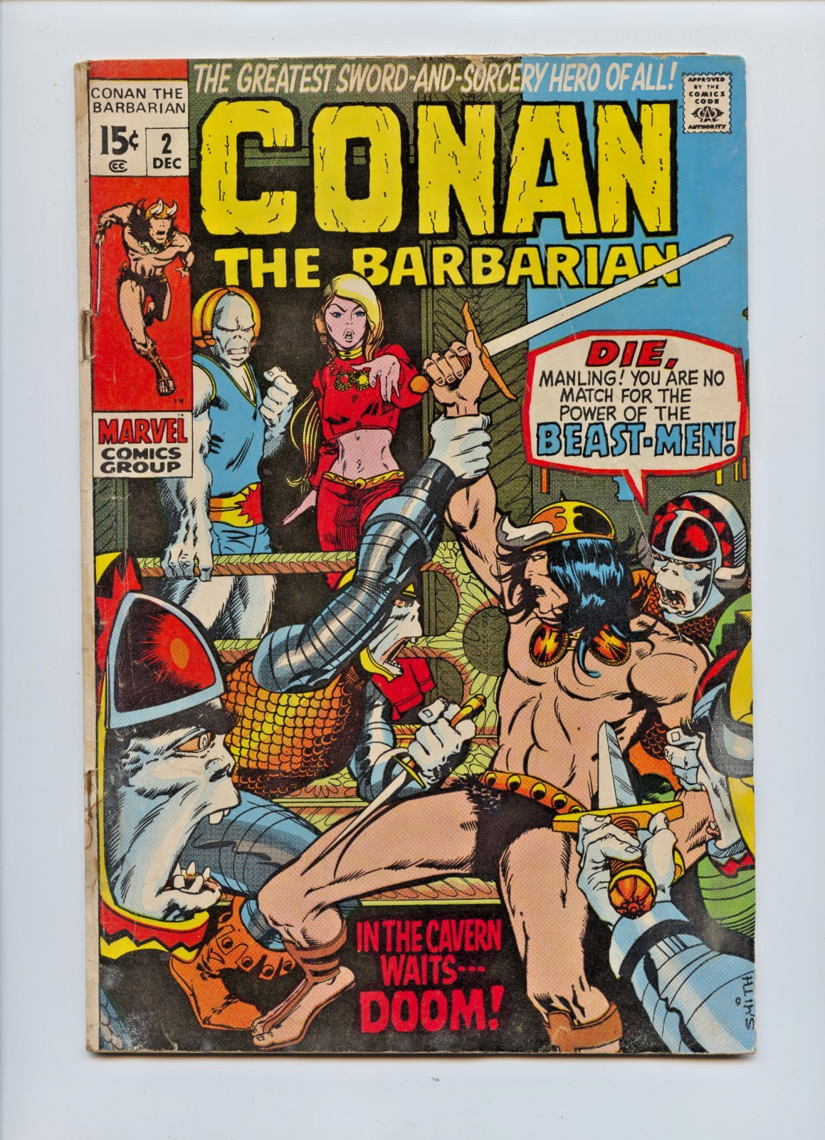Conan the Barbarian #2 Marvel Bronze Key 1970 Barry Windsor-Smith BWS 2nd Conan