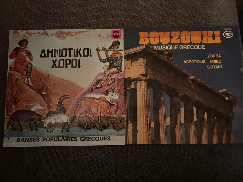 Lot 2 Vinyles 33T Musique Grecque Traditionnelle – Bouzouki & Danses (Zorba)