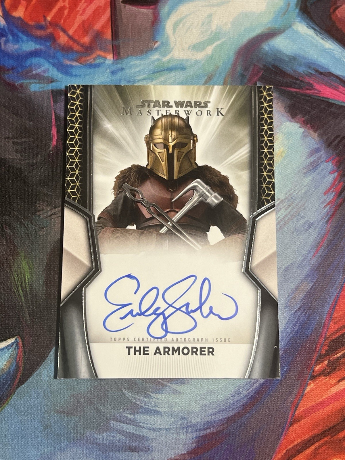 Autografo Topps Star Wars capolavoro 2025 Emily Swallow As The Armorer