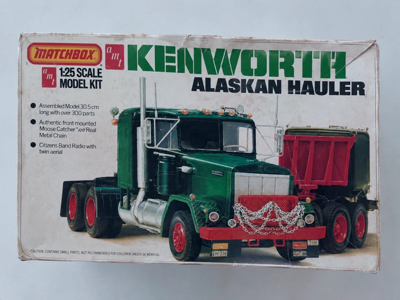 Vintage Matchbox AMT Kenworth Alaskan Hauler 1:25 Model Kit PK-6104 T511
