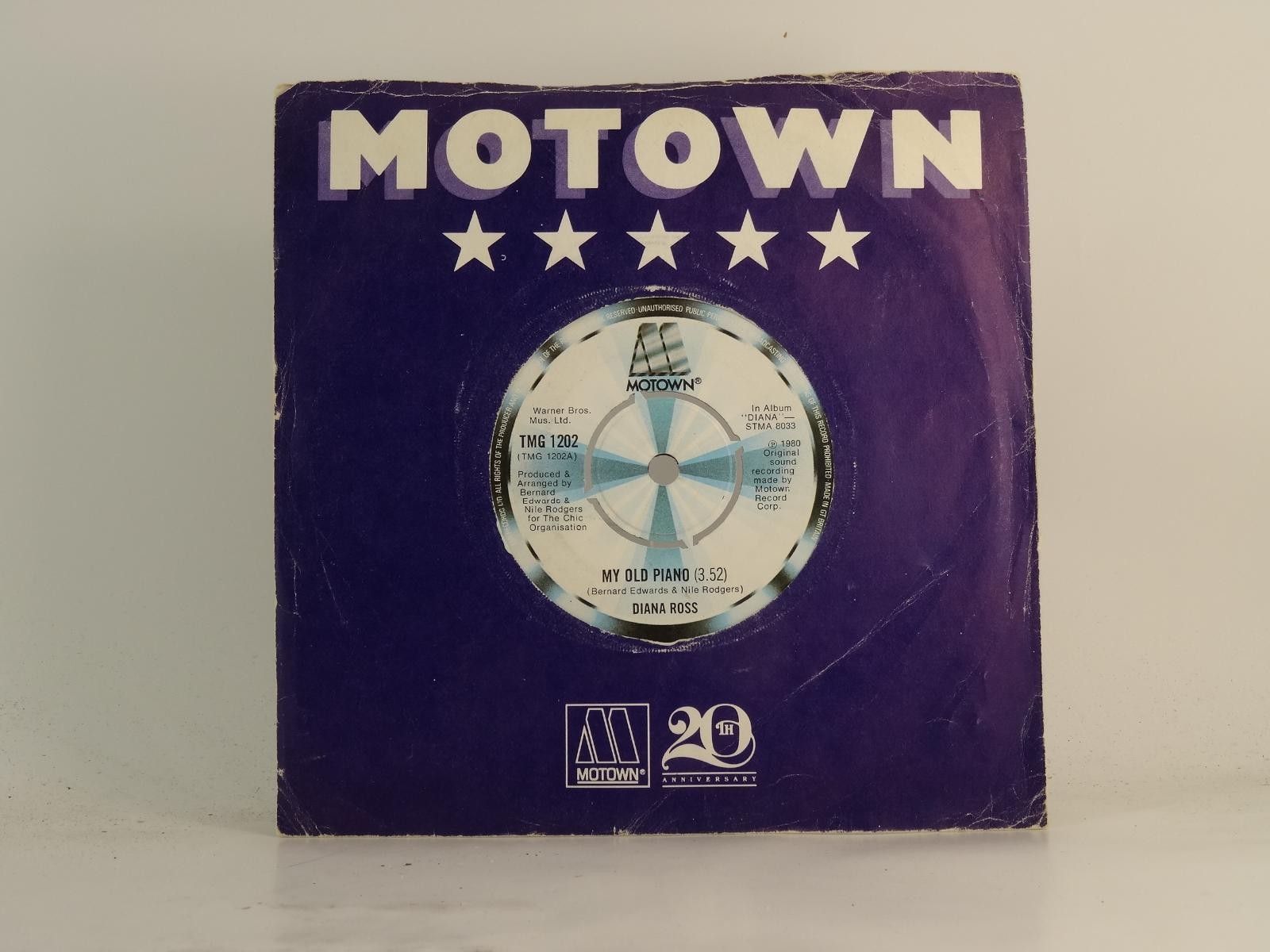 DIANA ROSS MY OLD PIANO (78) 2 Track 7" Single plus Company Sleeve MOTOWN