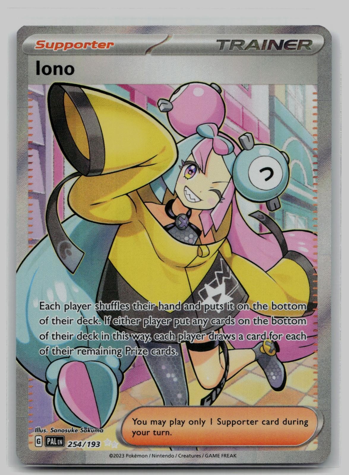 Iono 254/193 Ultra Rare Paldea Evolved Pokemon Holo Near Mint