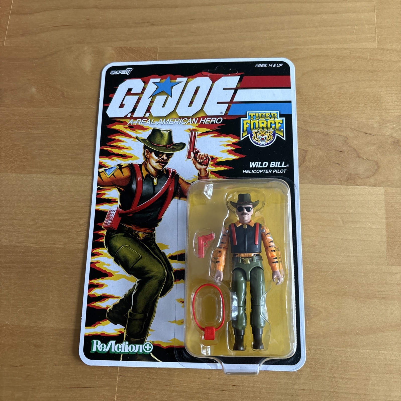 Modellino GI Joe Super 7 Wild Bill Tiger Force ReAction+ 3,75 - NUOVO