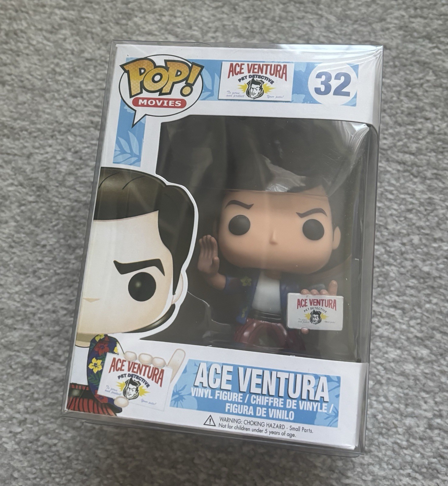 Funko Pop ufficiale vinile raro asso a volta Ventura Pet Detective Jim Carrey