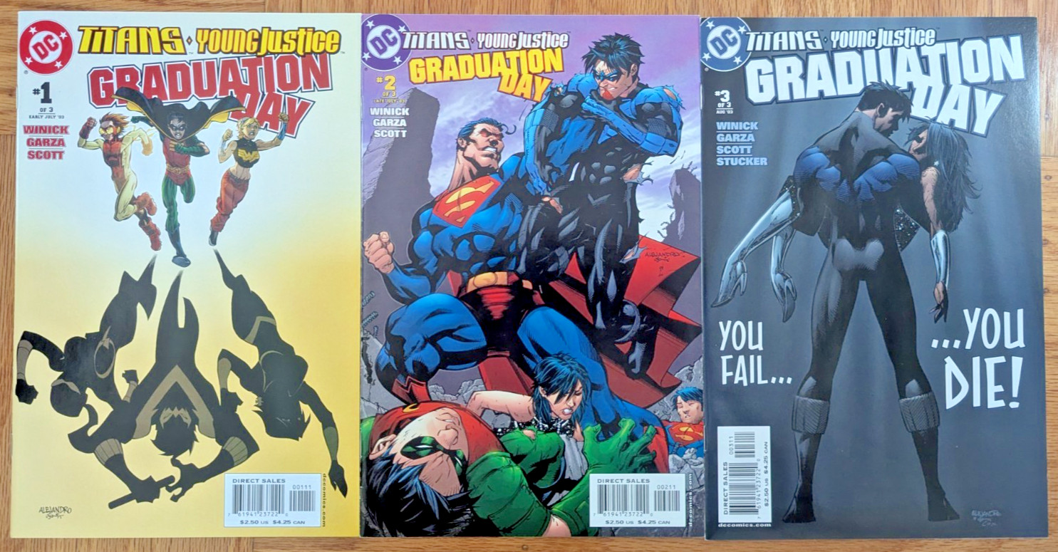 DC COMICS TITANS YOUNG JUSTICE LAUREATION DAY 2003 SERIE COMPLETA RUN LOTTO 1-3