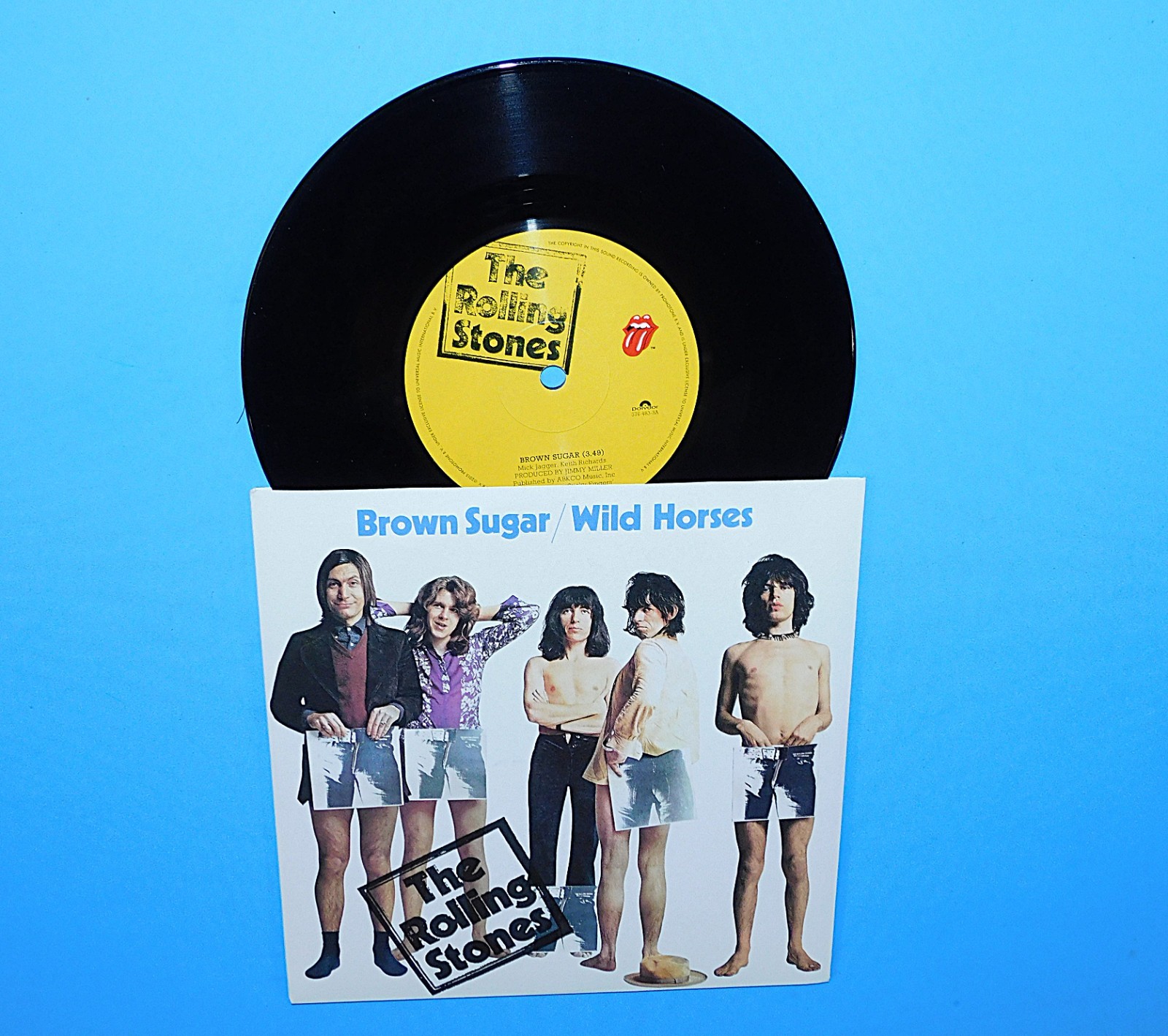 THE ROLLING STONES -BROWN SUGAR/ WILD HORSES---CZECH REPUBLIC IMPORT 45RMP