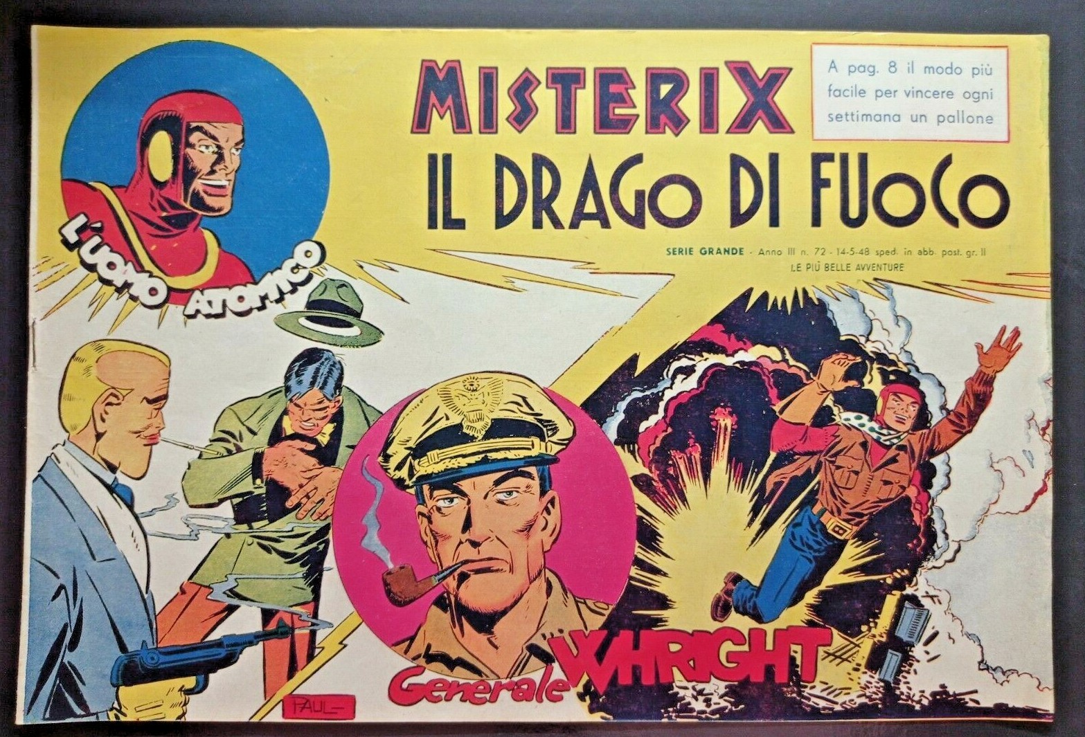 FUMETTO MISTERIX - ANNO III DEL 1948 N.72 (IL DRAGO DI FUOCO)-RIF.8865