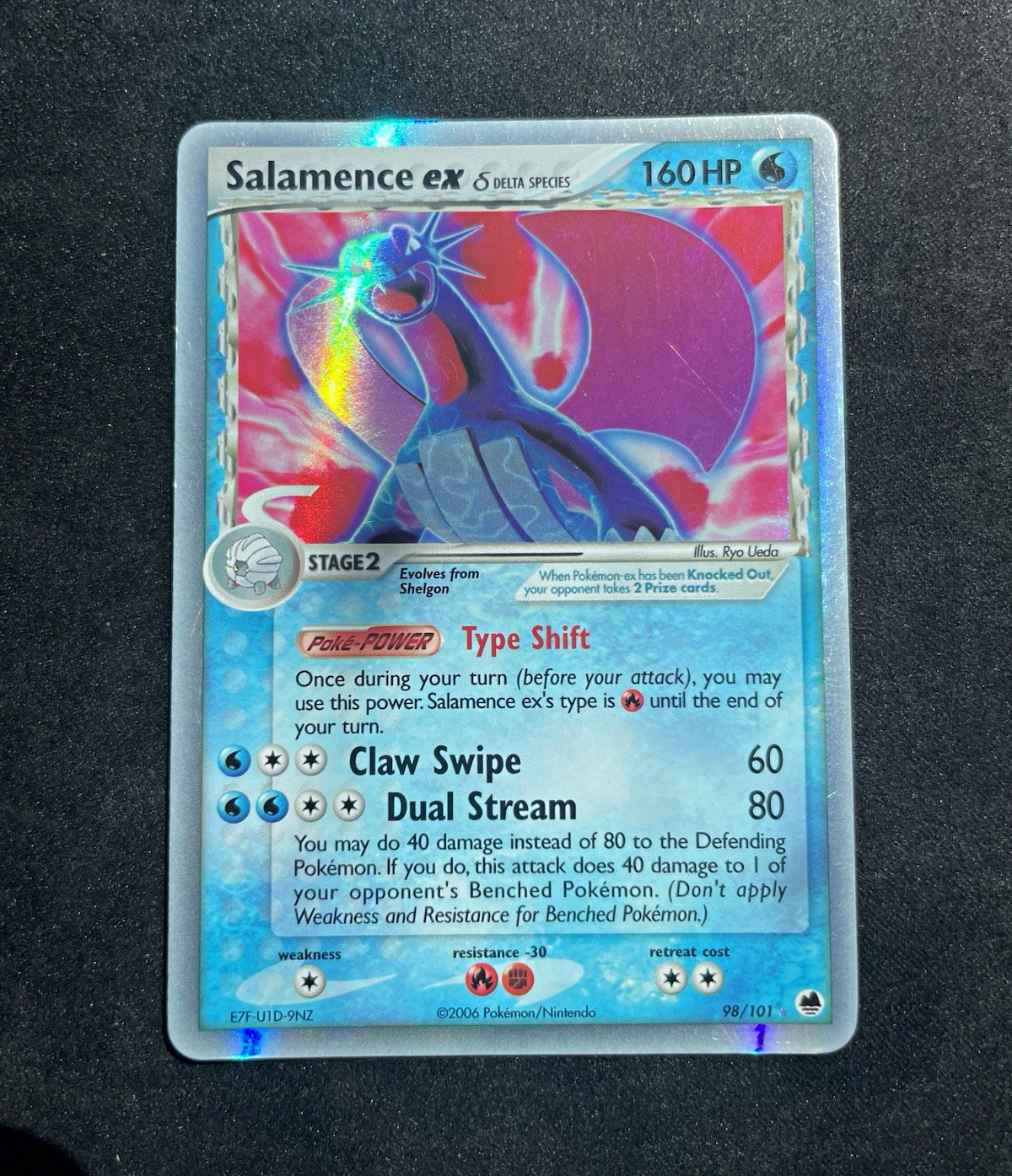 Pokemon TCG Salamence ex 98/101 EX Dragon Frontiers Delta Species Holo ENG 2006