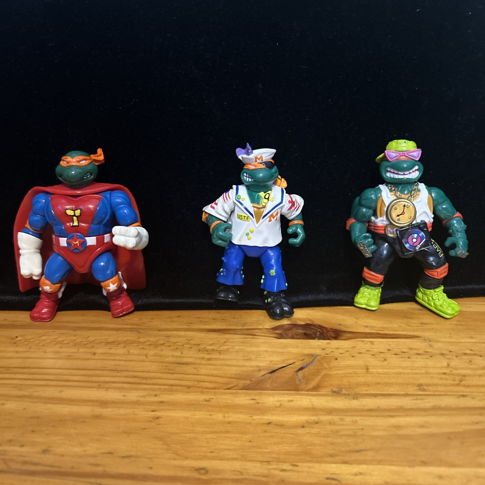 Tmnt Michelangelo lotto di 3 Rappin Mike Super Mike e Sailor Mike