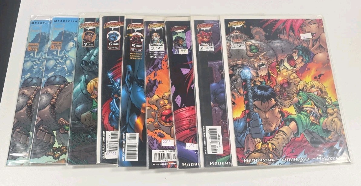 Battle Chasers #1-7 + 9  (1998)  Image/Cliffhanger Comics Lot Of 9 