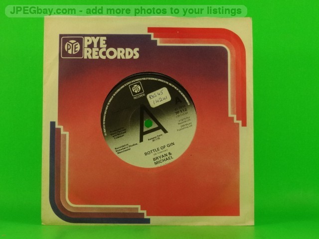 BRYAN AND MICHAEL BOTTLE OF GIN (DEMO) (152) 2 Track 7" Single Company Sleeve PY
