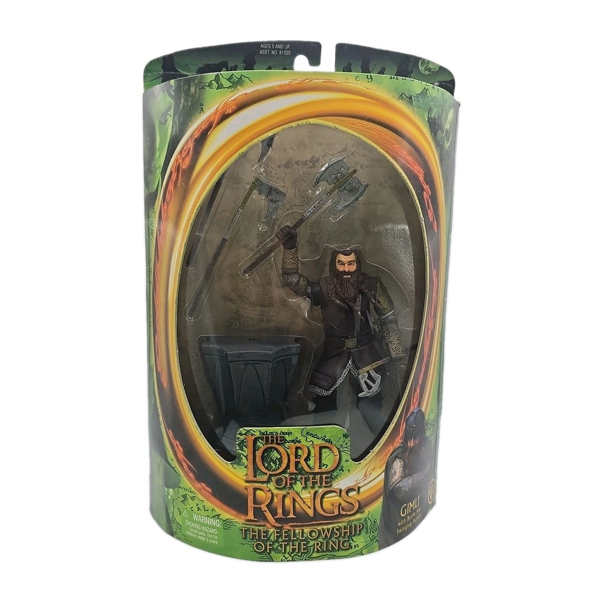 Gimli con Ascia da Battaglia Azione Oscillante - ToyBiz - Il Signore degli Anelli