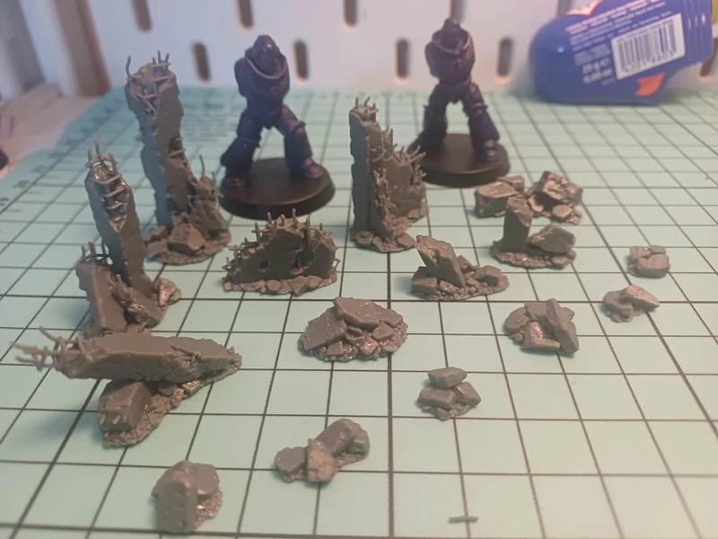 15 Bits for basing - Debris and Ruined Pillars